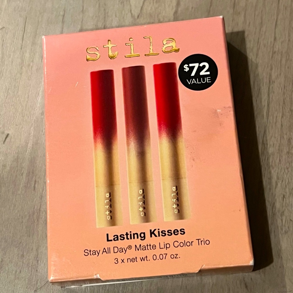 Stila Lasting Kisses Stay All Day Lip Color Trio (3) NIB